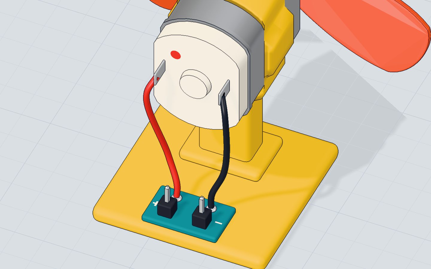 Press Play: the fan speeds up, holds full speed, then stops